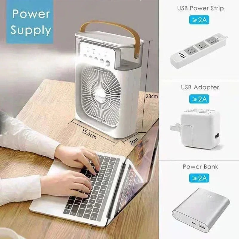 DealsMall.pk™ - 3 In 1 Air Humidifier Water Cooling Fan