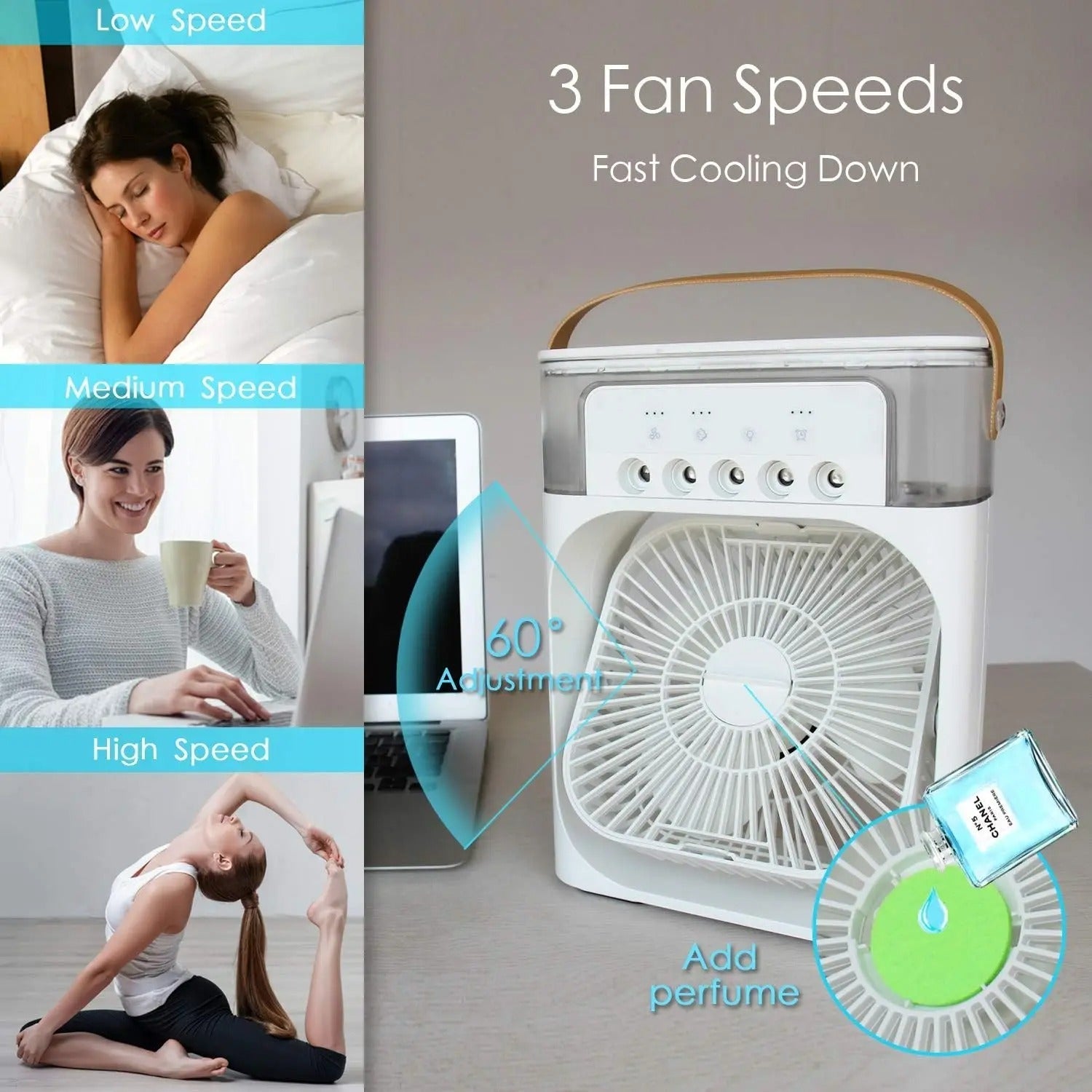 DealsMall.pk™ - 3 In 1 Air Humidifier Water Cooling Fan