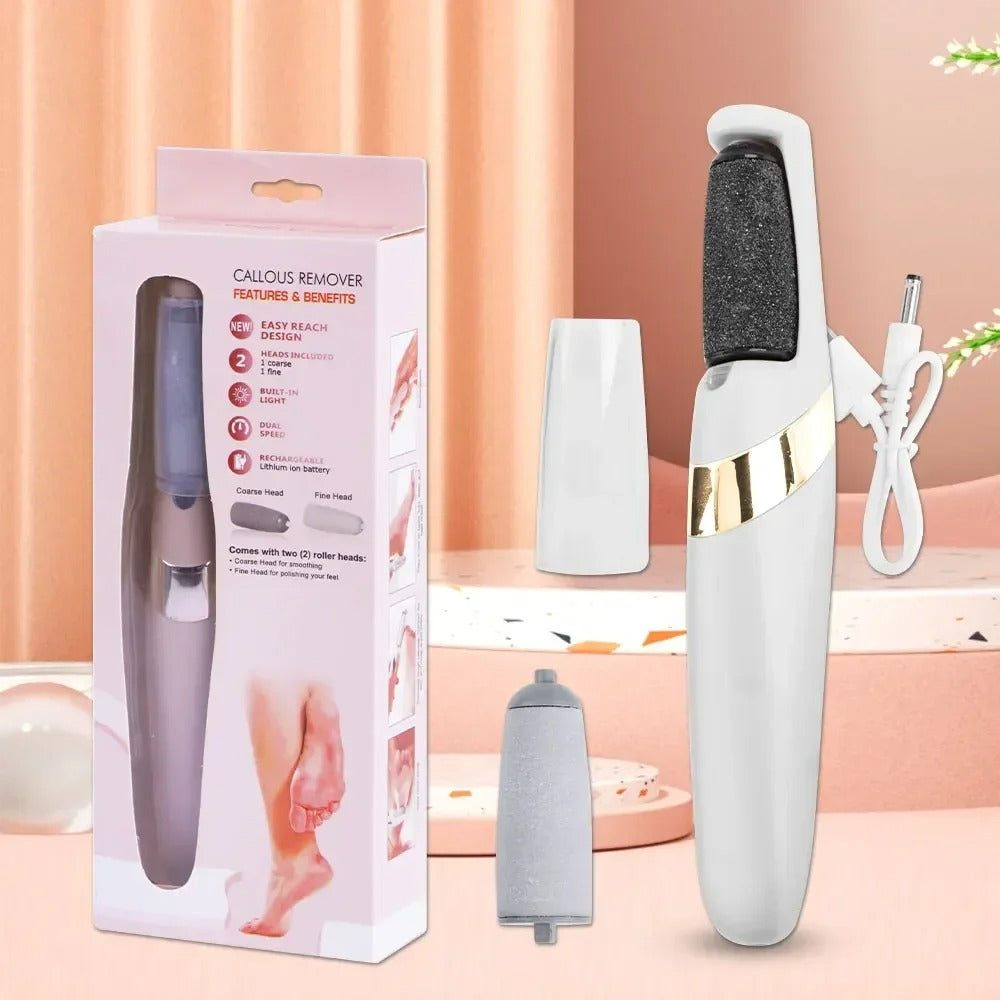 Electric Foot Callus Remover & Grinder – Rechargeable Foot File with Vacuum for Cracked Heels & Dead Skin