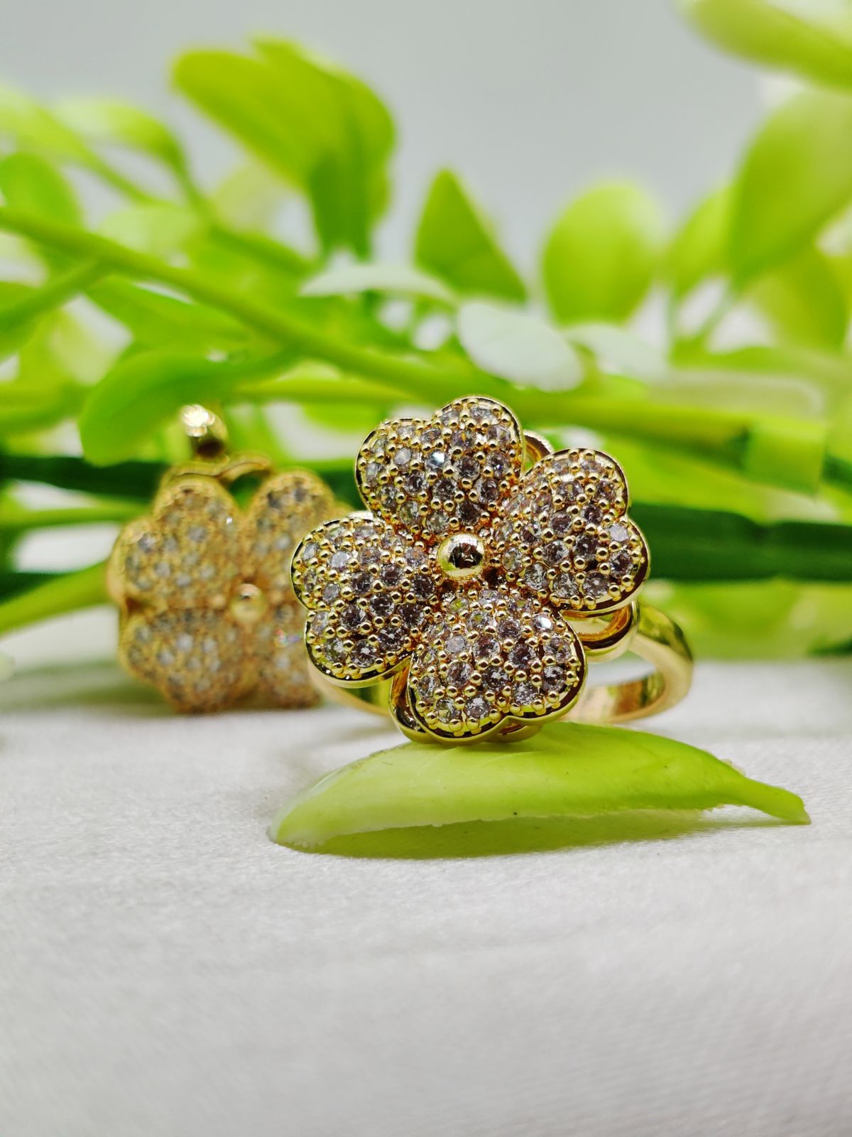 Imported Blossoming Elegance Moveable Ring – Grace in Motion