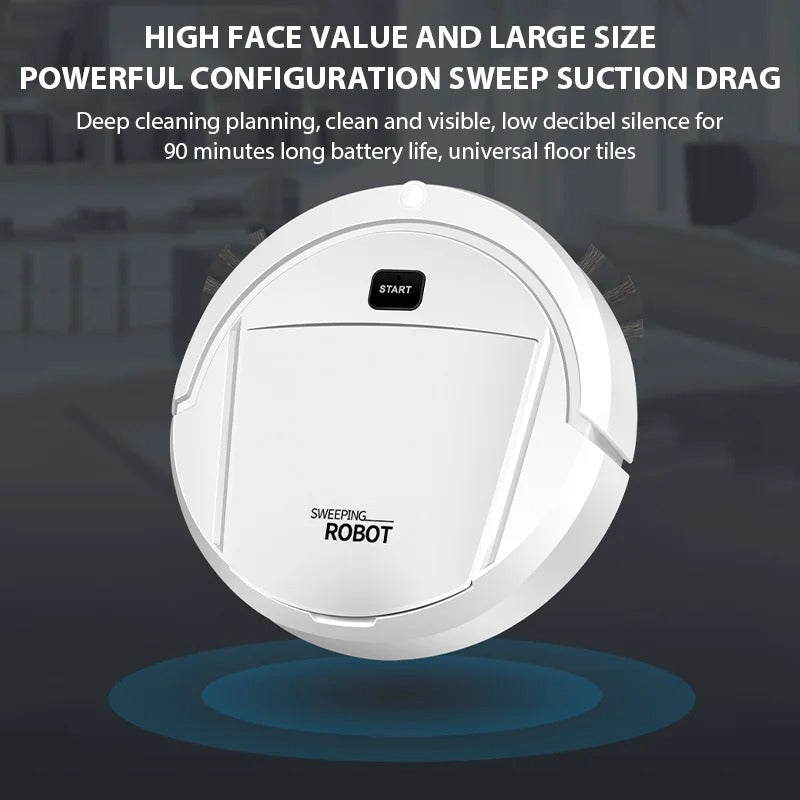 Automatic Portable Mini Home Floor Robotic Vacuum Cleaner with USB Rechargeable Function