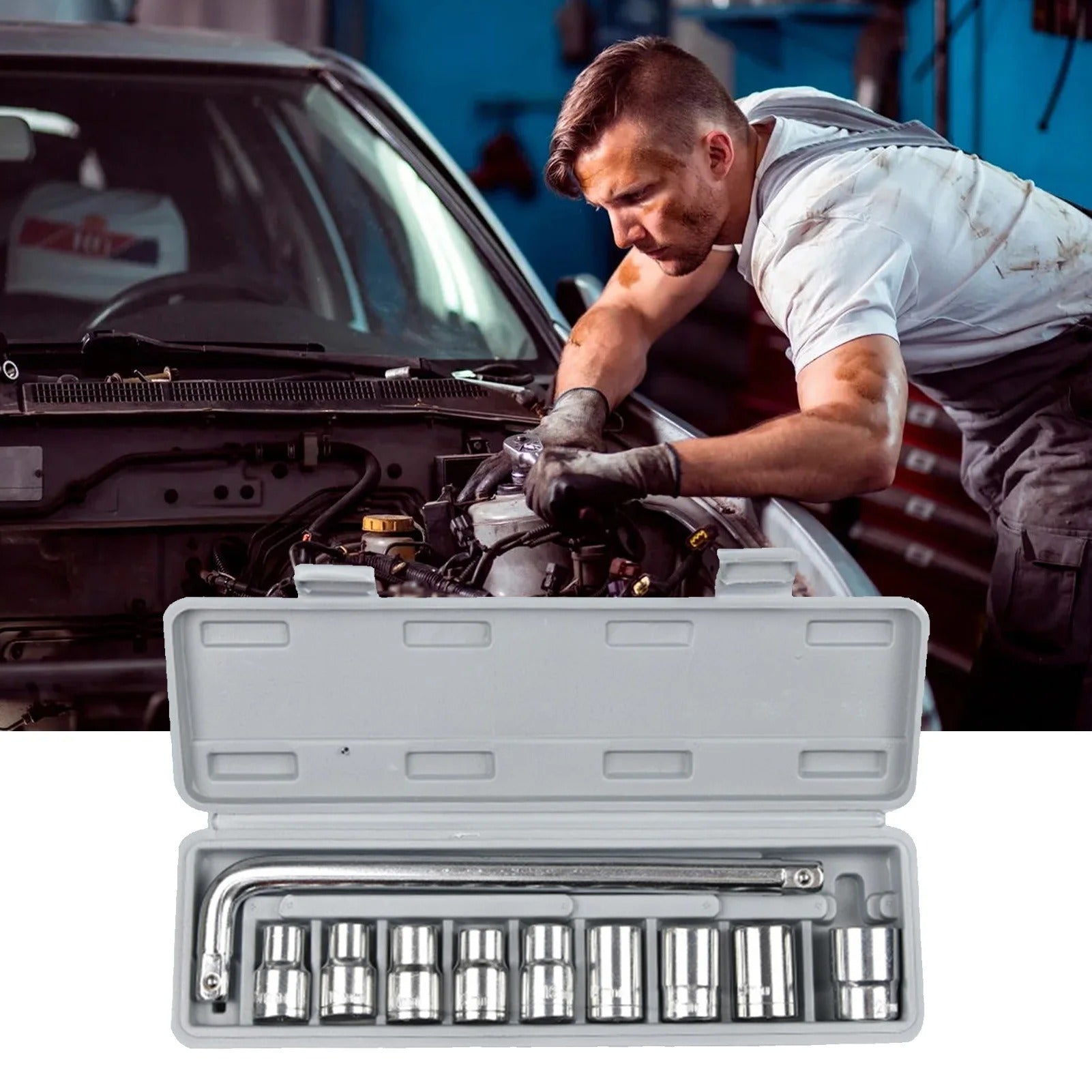 10 Piece High Quality Socket Wrench Set Spanner - Best Quality Tool Kit