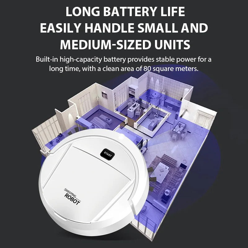Automatic Portable Mini Home Floor Robotic Vacuum Cleaner with USB Rechargeable Function