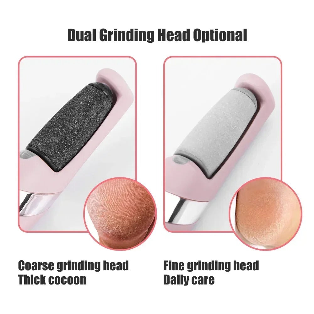 Electric Foot Callus Remover & Grinder – Rechargeable Foot File with Vacuum for Cracked Heels & Dead Skin