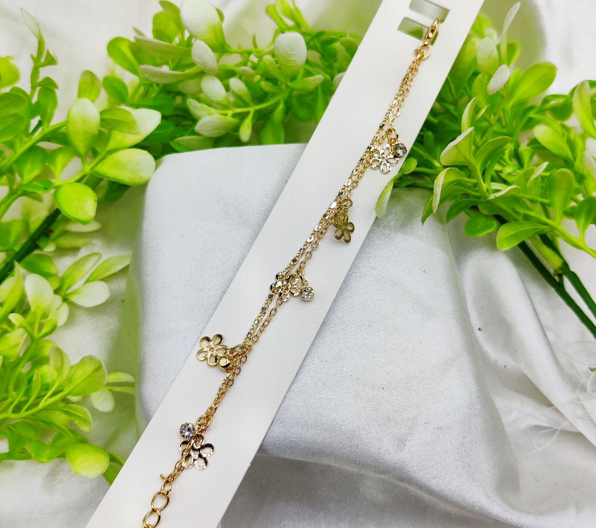 Imported Delicate Flower Charm Adjustable Bracelet – Perfect Everyday Elegance