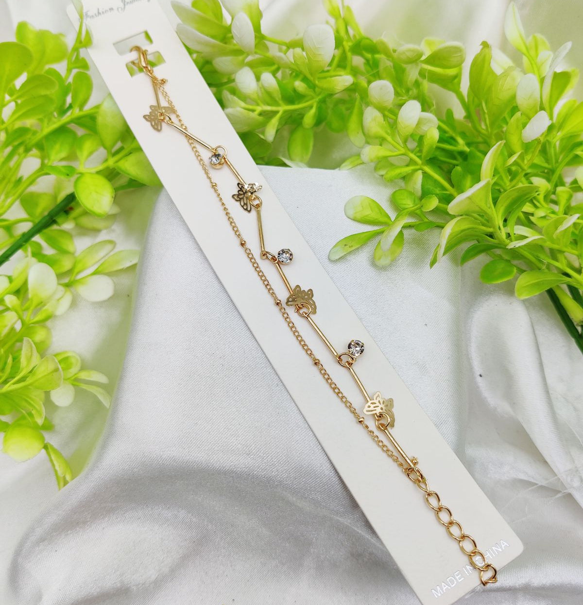 Imported Delicate Adjustable Double-Layer Butterfly Bracelet – Imported Grace