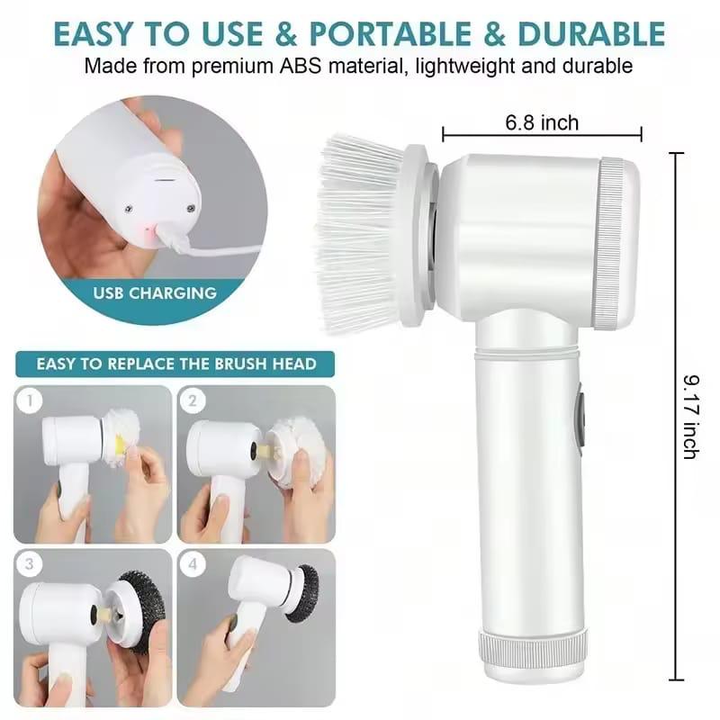Wireless Handheld Electric Cleaning Brush Set