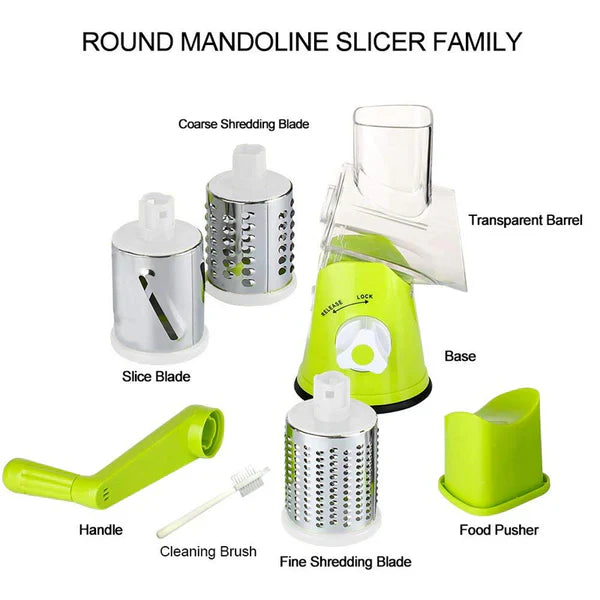 Dealsera.pk™ - 3 In 1 Rotary Drum Grater Kaddu Kash - [IMPORTED]