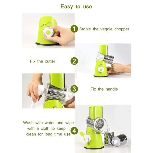 Dealsera.pk™ - 3 In 1 Rotary Drum Grater Kaddu Kash - [IMPORTED]